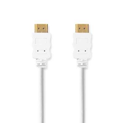 Nedis High Speed HDMI-Kabel met Ethernet | HDMI Connector | HDMI Connector | 4K@30Hz | ARC | 10.2 Gbps | 2.00 m | Rond | PVC | Wit | Doos -