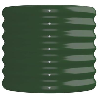 VidaXL Plantenbak 152x40x36 cm gepoedercoat staal groen