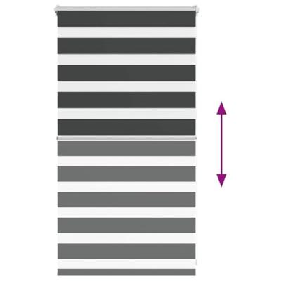 VidaXL Zebra rolgordijn 90x100 cm stofbreedte 85,9 cm zwart VidaXL Zebra rolgordijn 90x100 cm stofbreedte 85,9 cm zwart