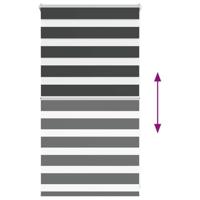 Zebra rolgordijn 75x100 cm stofbreedte 70,9 cm zwart - thumbnail