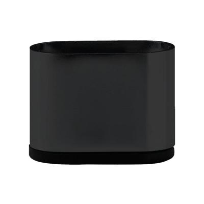 Stalen meubelpoot zwart ovaal 6 bij 3 cm en hoogte 5 cm