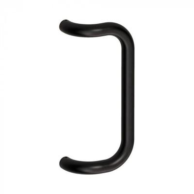 Hardbrass Handgreep Bilbao haaks 32x350mm. - mat zwart