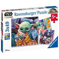 Ravensburger puzzel Grogu moments 3x49 stukjes - thumbnail