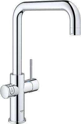 Grohe Red 3-in-1 kokend water kraan met U-uitloop en combi boiler chroom