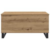 Salontafel 90x44,5x45 cm bewerkt hout artisanaal eikenkleurig - thumbnail