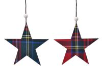 Ster triplex hang l0.2b13h13 cm assorti kerstbal hangdeco kerst Decoris - Decoris - thumbnail