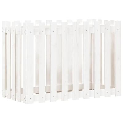 Plantenbak verhoogd hekontwerp 100x50x70 cm grenenhout wit Plantenbak verhoogd hekontwerp 100x50x70 cm grenenhout wit