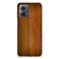 Motorola Moto G53 | Bumper Hoesje | Donker Hout - thumbnail
