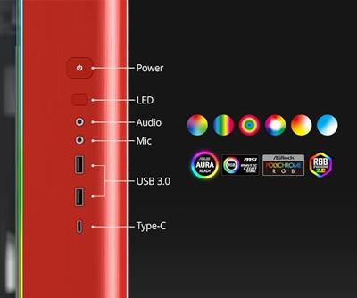 MONTECH KING 95 Tempered Glass ARGB Midi-tower PC-behuizing Rood MONTECH KING 95 Tempered Glass ARGB Midi-tower PC-behuizing Rood