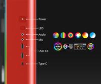 MONTECH KING 95 Tempered Glass ARGB Midi-tower PC-behuizing Rood - thumbnail