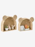 Set van 2 teddybeer-planken bruin - thumbnail