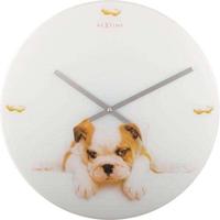 NeXtime klok 8136 Puppy, Ø43 cm, Wall, White/ Beige - thumbnail