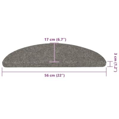 VidaXL Trapmatten zelfklevend 30 st 56x17x3 cm grijs VidaXL Trapmatten zelfklevend 30 st 56x17x3 cm grijs
