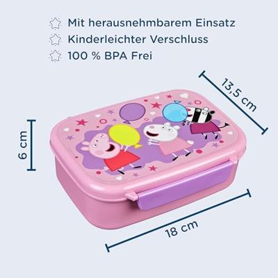 Undercover Peppa pig lunchbox met snackbakje