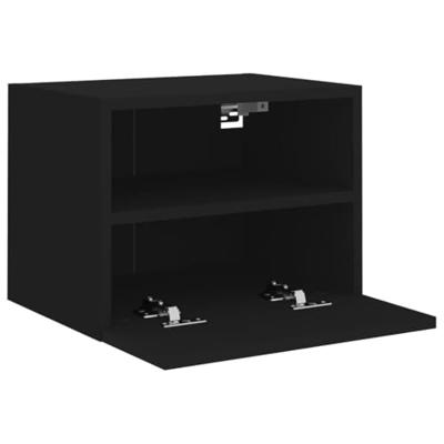 Tv-wandmeubels 2 st 40x30x30 cm bewerkt hout zwart Tv-wandmeubels 2 st 40x30x30 cm bewerkt hout zwart