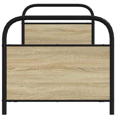 Bedframe zonder matras metaal sonoma eikenkleurig 160x200 cm
