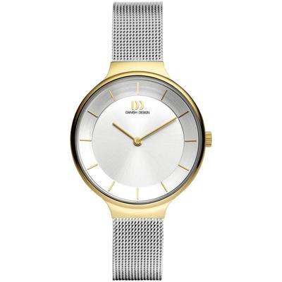 Danish Design IV65Q1272 Horloge Georgia Mesh titanium zilver-en goudkleurig 32 mm