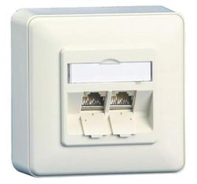 Metz Connect 1309120002-E Netwerkdoos Opbouw (op muur) CAT 6 2 poorten Zuiver wit Metz Connect 1309120002-E Netwerkdoos Opbouw (op muur) CAT 6 2 poorten Zuiver wit