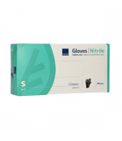 Abena poedervrije nitrile handschoenen maat small 100 stuks zwart - thumbnail