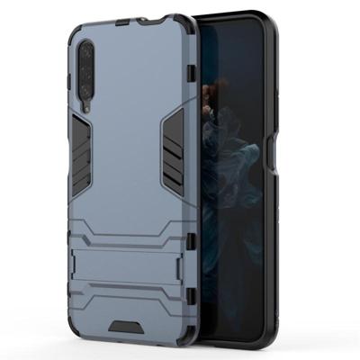 Voor Huawei Honor 9X/Honor 9X Pro schokbestendige PC + TPU beschermhoes met onzichtbare houder (marineblauw)