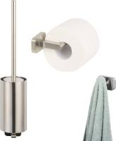 Ben Mykanto toiletset 3-delig geborsteld nikkel - thumbnail