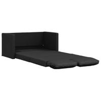 Slaapbank vloermodel 2-in-1 112x174x55 cm kunstleer zwart - thumbnail