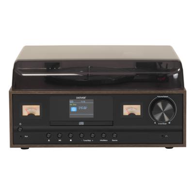Denver MRD-52 muzieksysteem met DAB+/FM/AM radio, platenspeler en cd-speler, houtlook