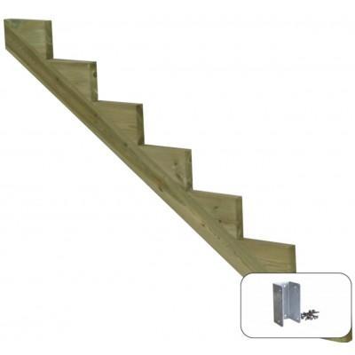 Trapbalk 7 Treden 34,2º + Montagebeugel