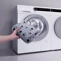 Nobleza Huisdierdeken - Fleece - Grijs met pootafdruk - Maat L - 100x160 cm - thumbnail