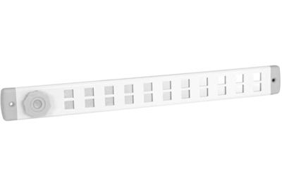 Nedco schuifrooster alu.wit 370 x 40 mm met draaiknop