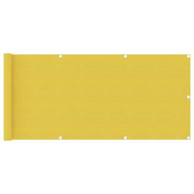 Balkonscherm 75x500 cm HDPE geel