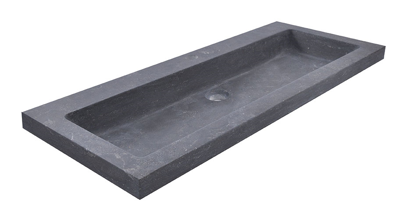 Wiesbaden Raw wastafel enkel met 1 kraangat 100x46x5 cm hardsteen gezoet Wiesbaden Raw wastafel enkel met 1 kraangat 100x46x5 cm hardsteen gezoet