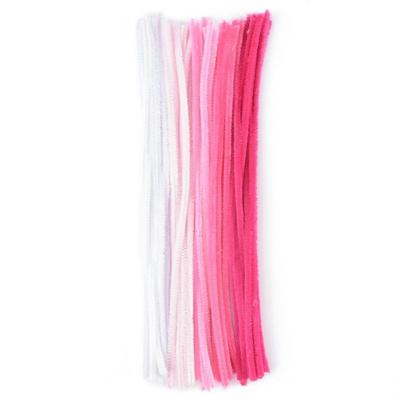 Vaessen Creative • chenilledraden 6mm 50st. 30cm roze
