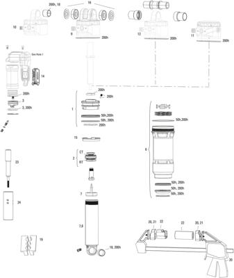 ROCKSHOX schokdemper "super deluxe ultimate flight attendant" rear shock rs sup.del. ult.fa 205x60mm