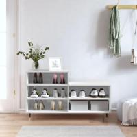 VidaXL Schoenenkast 102x36x60 cm bewerkt hout hoogglans wit - thumbnail