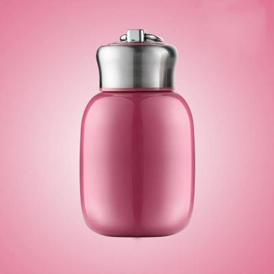 Mini cute koffie vacuüm kolven Thermos roestvrijstaal Cup reizen drinken water fles thermosflessen mokken 280 ml (Rose rood)