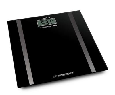 Esperanza EBS018K weegschaal Rechthoek Zwart Elektronische weegschaal