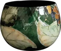 TS Collection bloempot bee metaal 7x6cm groen - thumbnail