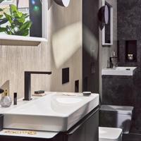 Hansgrohe Tecturis E 2-gats wastafelkraan 150 CoolStart met waste, mat zwart - thumbnail