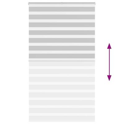VidaXL Zebra rolgordijn 135x200 cm stofbreedte 130,9 cm lichtgrijs VidaXL Zebra rolgordijn 135x200 cm stofbreedte 130,9 cm lichtgrijs