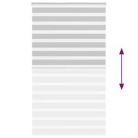 VidaXL Zebra rolgordijn 135x200 cm stofbreedte 130,9 cm lichtgrijs - thumbnail