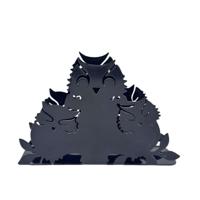 Servethouder Versa Zwart Metaal Staal Ijzer 4,5 x 10 x 15 cm - thumbnail