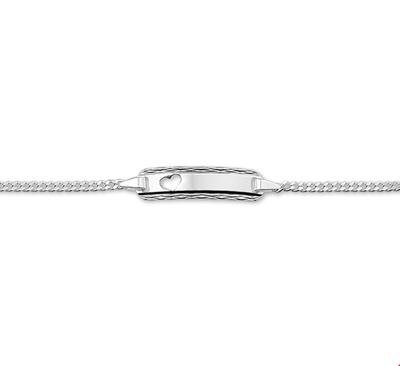 Armband Hart-Gourmetschakel zilver 5 mm 9 - 11 cm Armband Hart-Gourmetschakel zilver 5 mm 9 - 11 cm