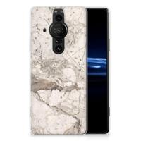 Sony Xperia Pro-I | TPU | Siliconen hoesje | Marmer Beige - thumbnail