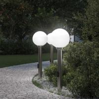 Bolderverlichting met stopcontact 3 stuks 80 cm RVS IP44 - thumbnail