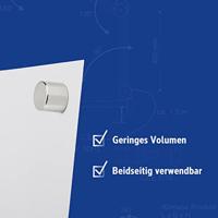 MAUL neodymium cylinder magneet, ft 10 x 10 x 10 mm, trekkracht 4 kg, zilver, blister van 10 stuks - thumbnail