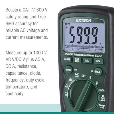 Extech Extech EX520A Multimeter Digitaal CAT IV 600 V Weergave (counts): 6000