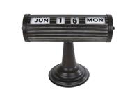 CosyDecor Kalender zwart metaal 24,5x12x18,5cm - thumbnail