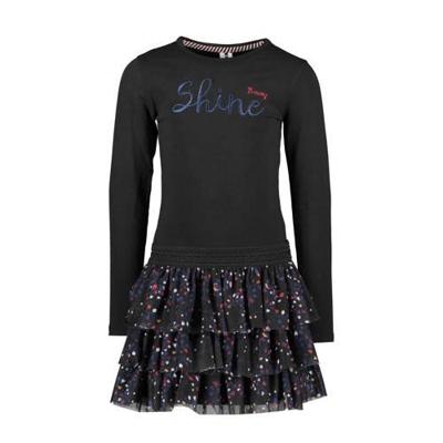 B.Nosy jurk met all over print zwart