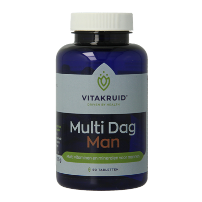 Vitakruid Multi Dag Man 100% Vegan 90 Tabletten